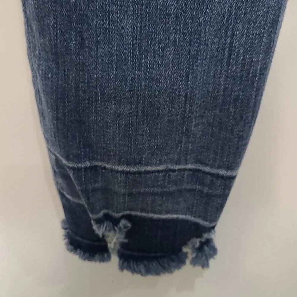 Hudson Distressed Raw Hem Denim Jeans - Picture 7 of 16